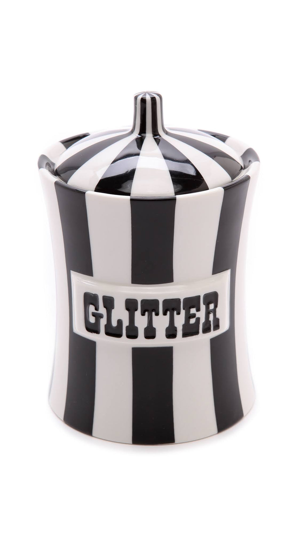 Black/White Glitter Canister O507