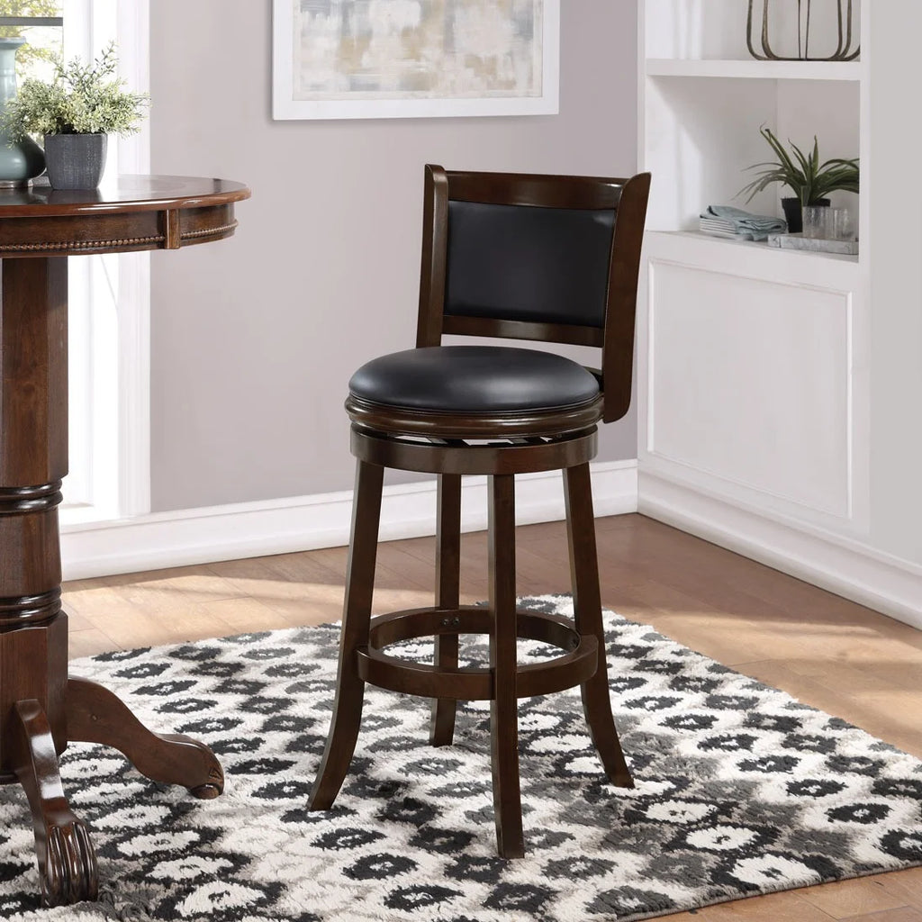 Cappuccino Swivel Wood Kitchen Bar Stool L845439