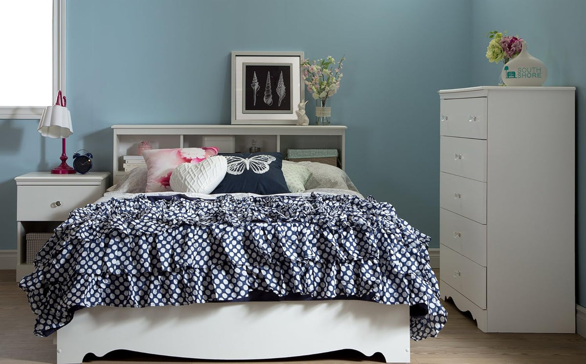 Pure White Bookcase Headboard J115