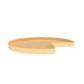 32x22 Natural Wood Kidney Lazy Susan Shelf G652