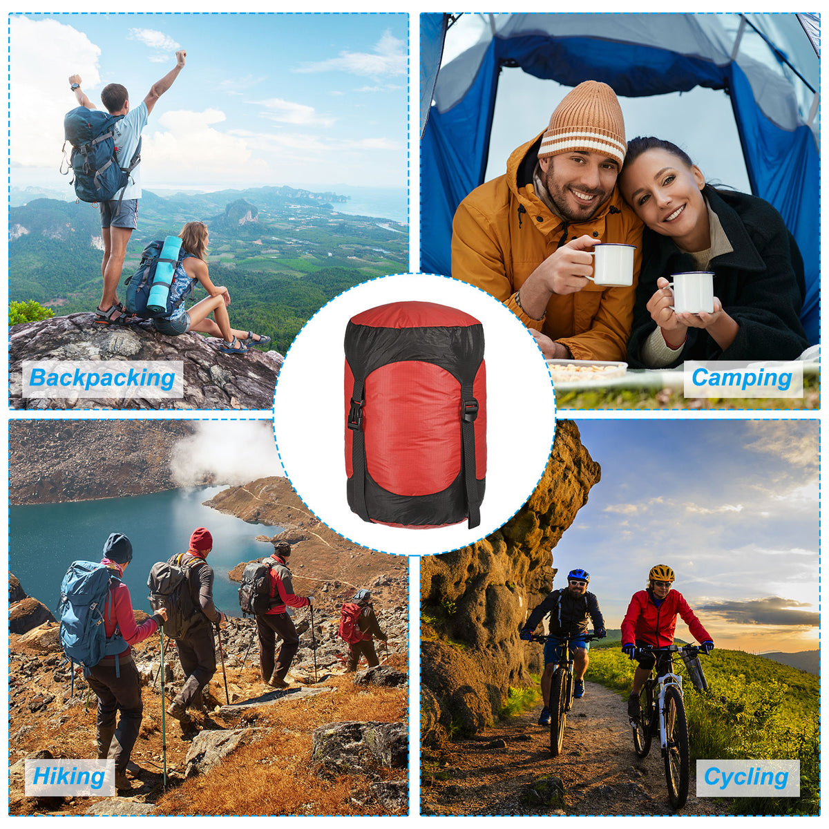 Red 25L Waterproof Compression Stuff Sack Q801