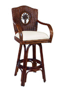 Indoor Swivel Rattan Barstool Q4912