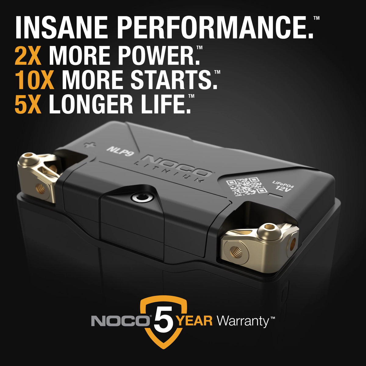 12V 3Ah Lithium Powersport Battery M20306