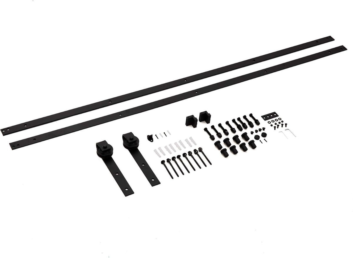 10FT Heavy-Duty Carbon Steel Sliding Barn Door Rail Kit R1680