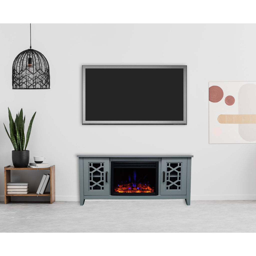 Slate Blue Electric Fireplace W61320
