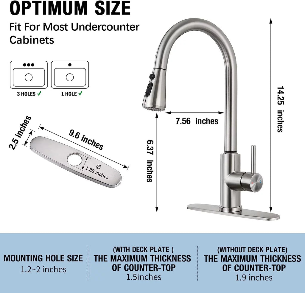 Kitchen Faucet with Pull Down Sprayer Single Handle W710