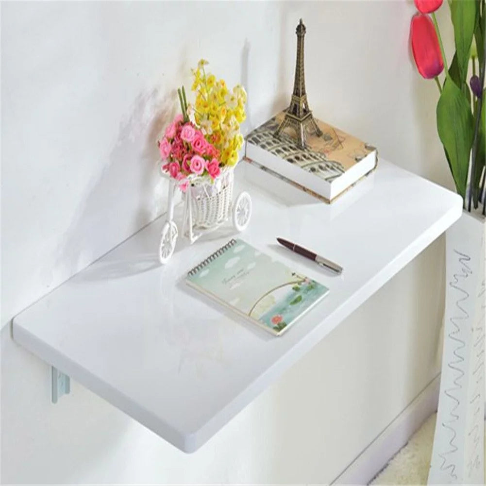 Wall-Mounted Drop-Leaf Folding Table White M59414