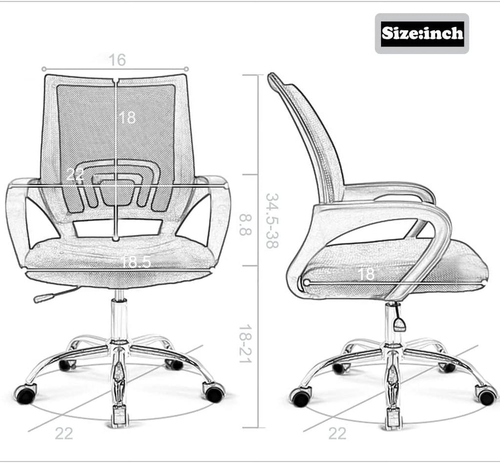 White Mesh Ergonomic Office Chair D77691