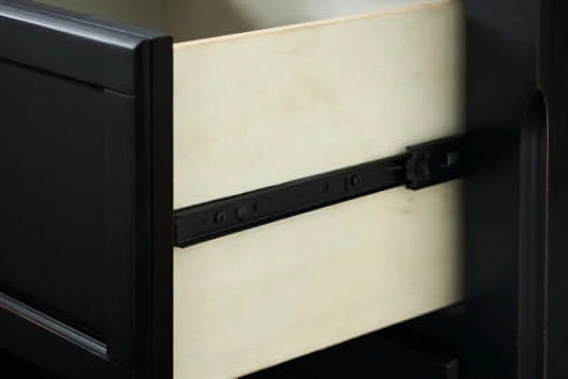 Black 2 Drawer Nightstand P410395