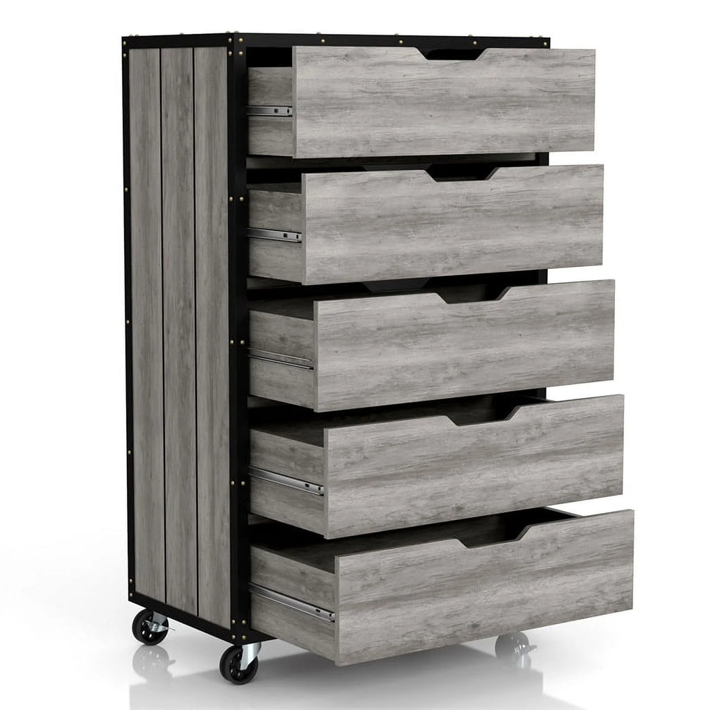 Wood 5-Drawer Dresser I150049