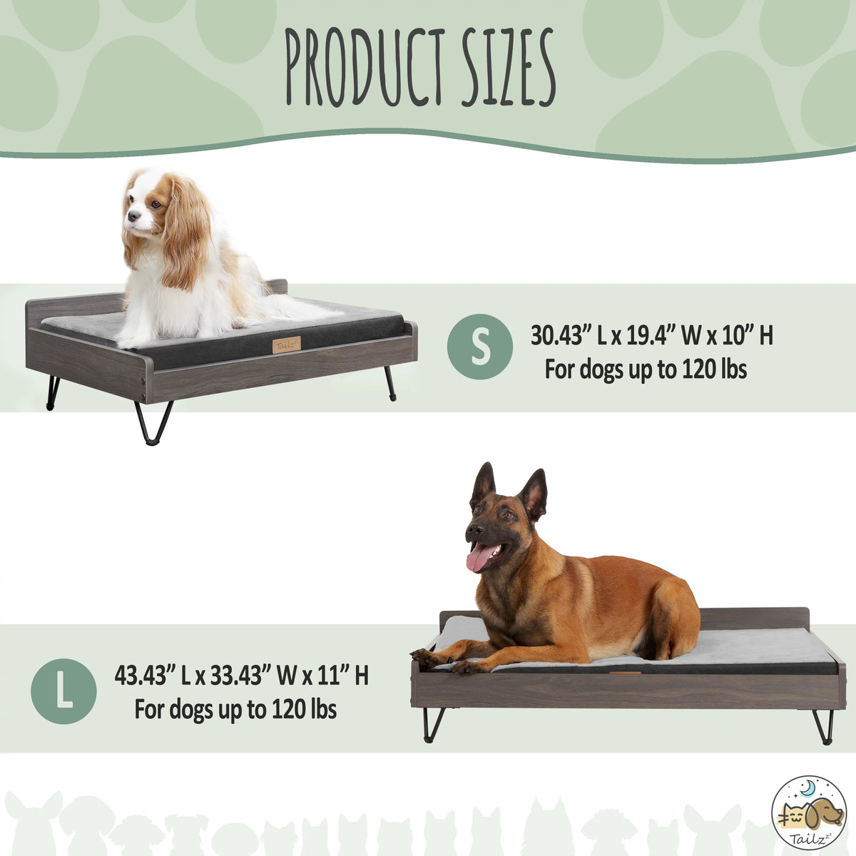 Wooden Pet Bed with Mattress Z95311