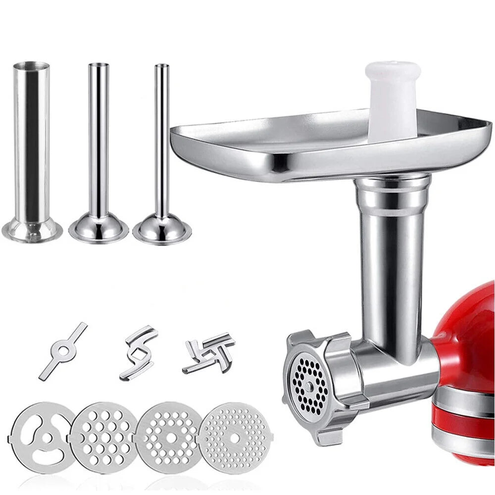 Metal Food Grinder Attachment for KitchenAid Stand Mixers with Sausage Stuffer Tubes S710986