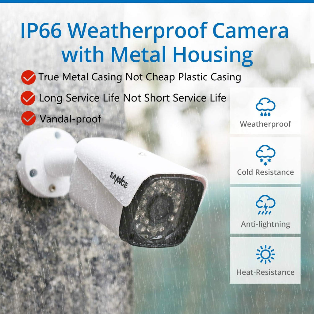 1080P 4 Pcs Outdoor Indoor CCTV Security Camera System with 1TB Hard Drive A71916