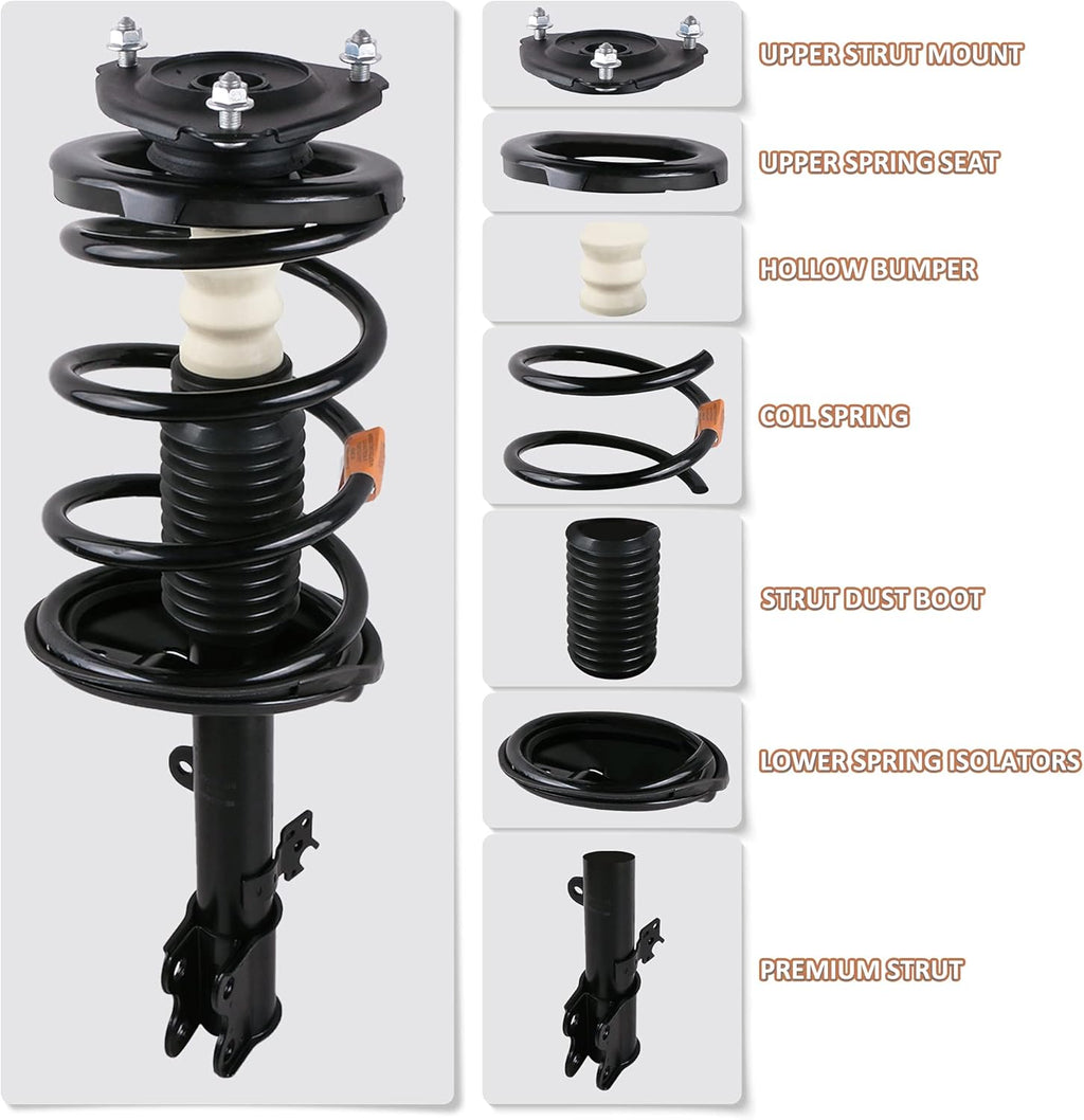Rear Shocks Absorbers Assemblies for Honda Civic I636