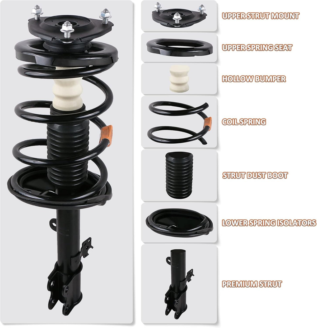 Rear Shocks Absorbers Assemblies for Honda Civic I636