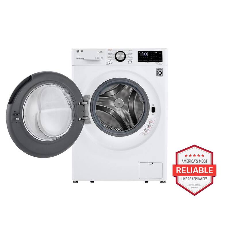 24 in. W 2.4 Cu. Ft. Compact Stackable Smart Front Load Washer in White with Steam J471