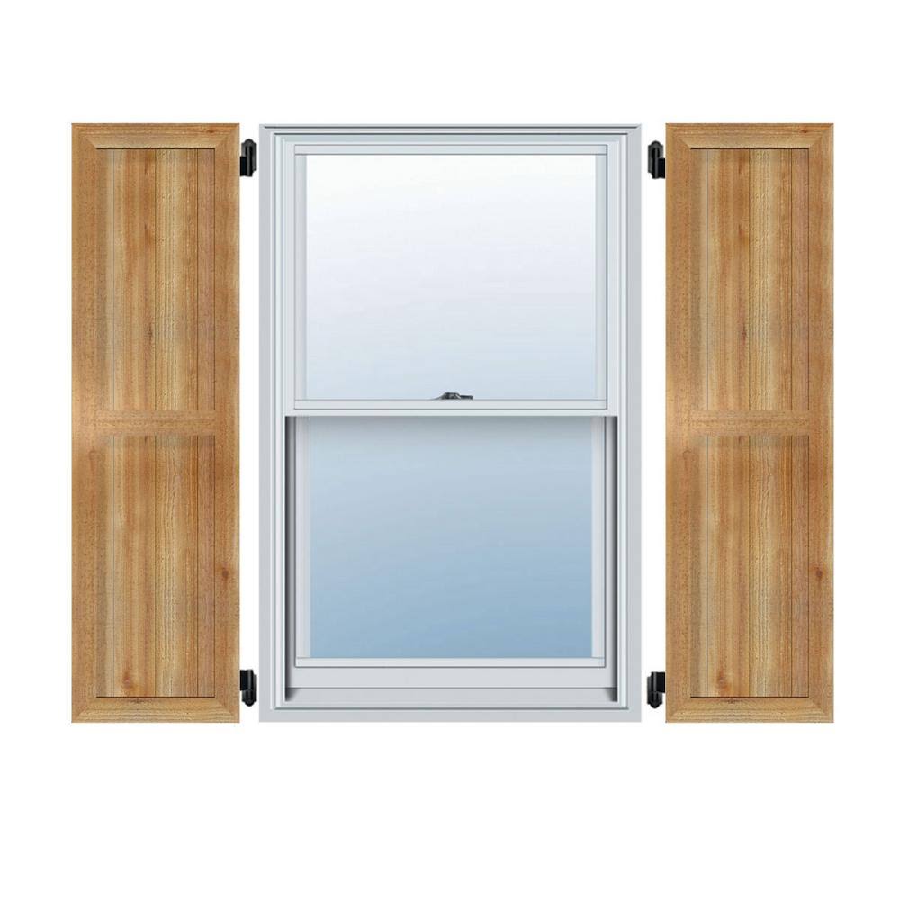 Rough Sawn Western Red Cedar Board-n-Batten Shutters (Per Pair) G9683
