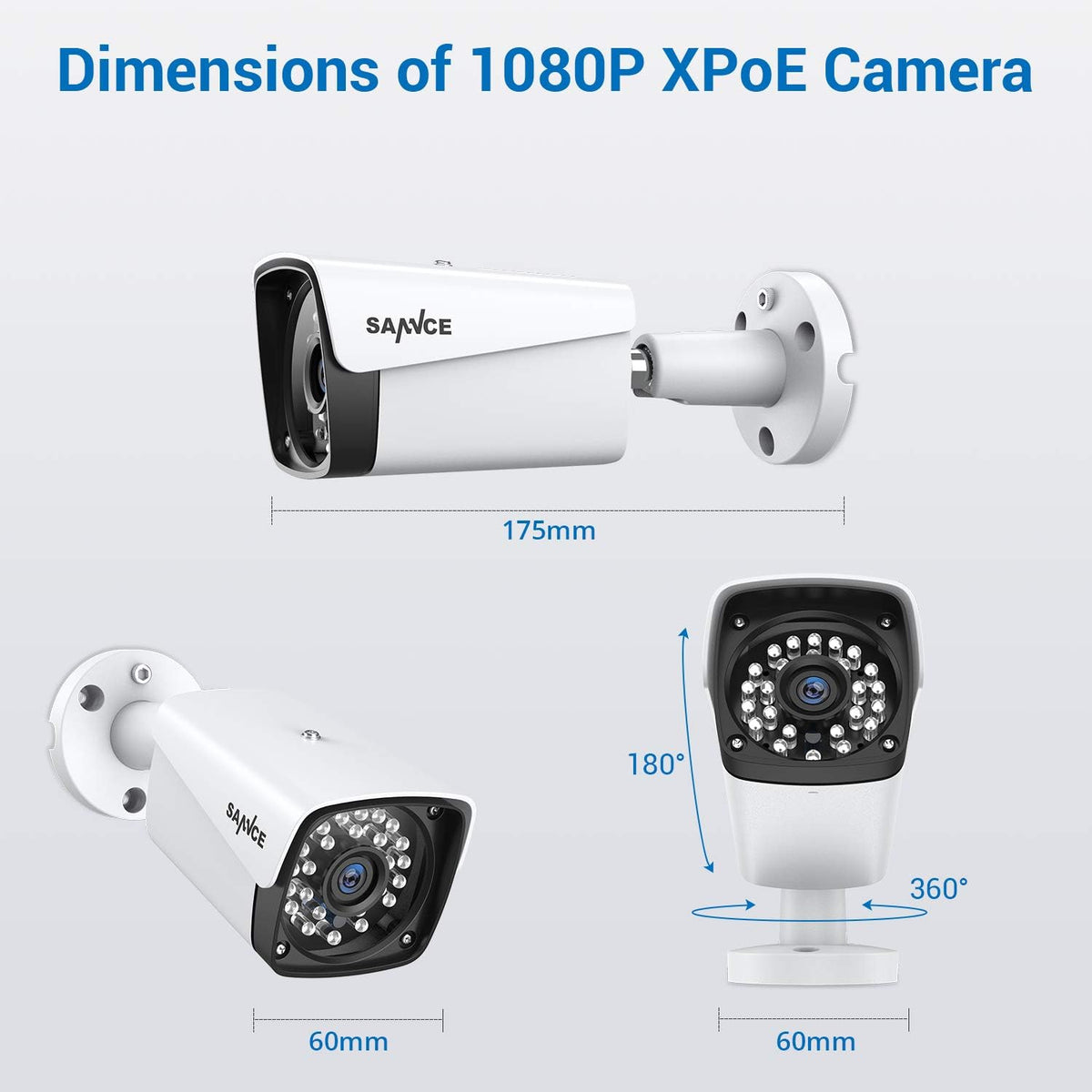 1080P 4 Pcs Outdoor Indoor CCTV Security Camera System with 1TB Hard Drive A71916