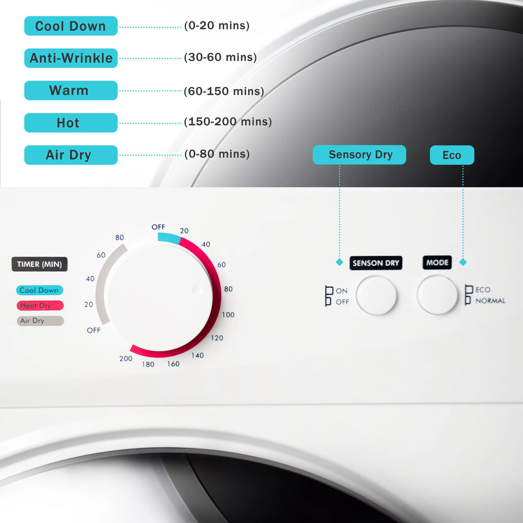 Portable Stainless Steel Laundry Dryer with 5 Modes S7291