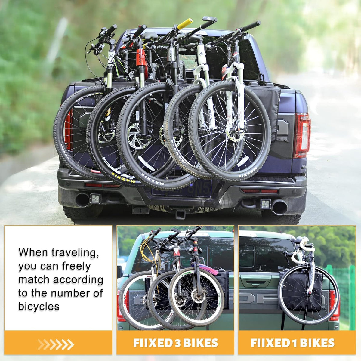 Truck Bike Tailgate Pad with Anti-Theft Lock, 53" Long Pack of 2 Y3496