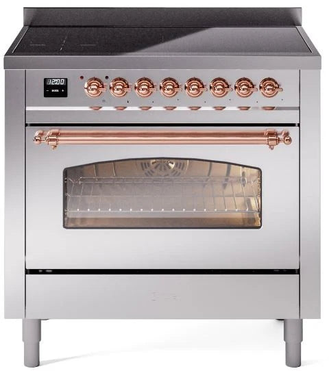 36 Induction Range with Electric Oven in Stainless Steel D515