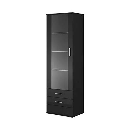Black Modular 1 Door Bookcase L729672