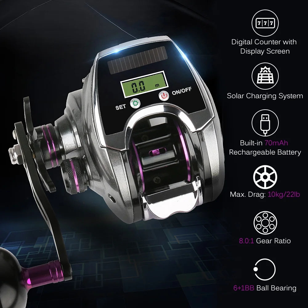 6+1BB Baitcasting Reel with 8.0 1 Gear Ratio P89001