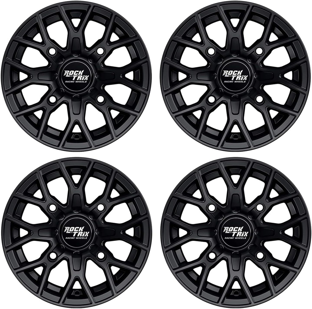 14x7 Matte Black ATV Wheels Rims Set of 4 R188667