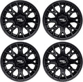 14x7 Matte Black ATV Wheels Rims Set of 4 R188667