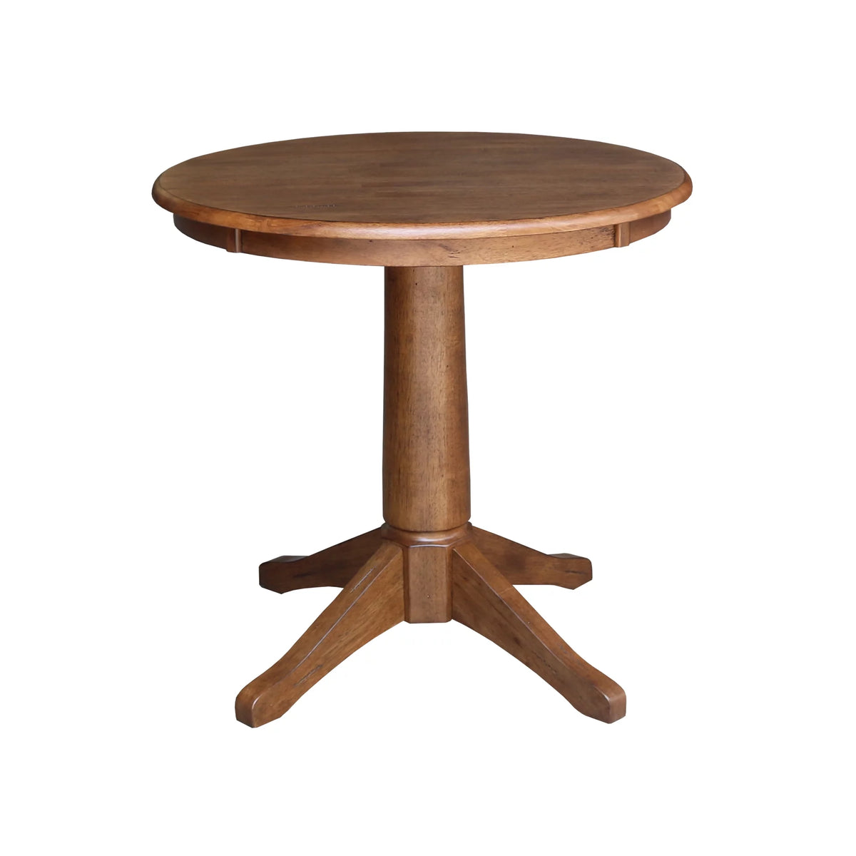 30'' Round Solid Wood Pedestal Dining Table with 2 Cross Back Chairs P8736