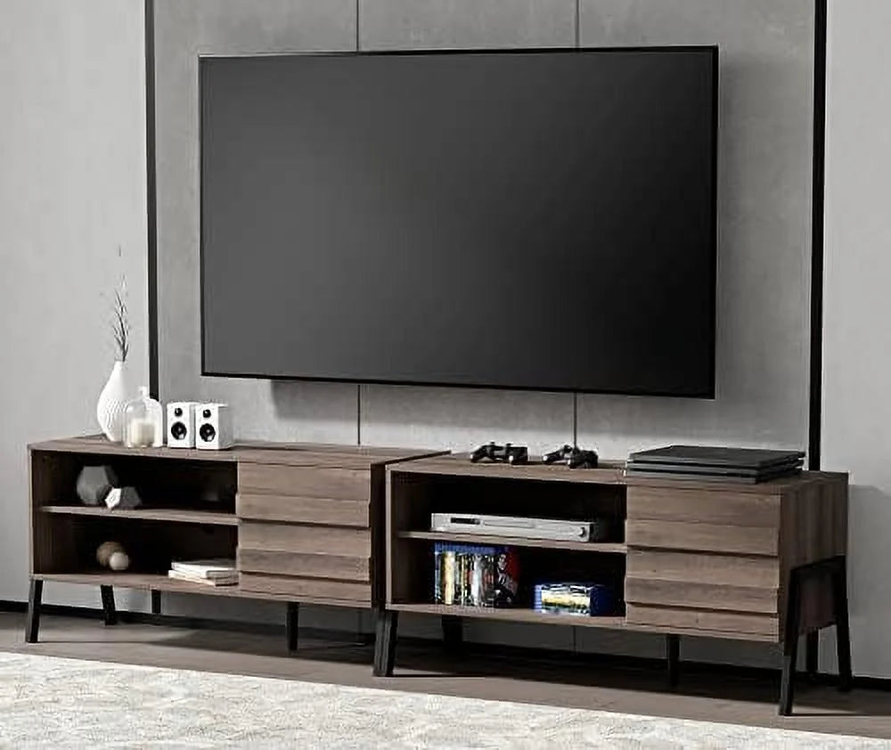 Mid-Century Modern Wood TV Stand up to 85 Inch X527456