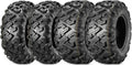 25x8-12 25x10-12 ATV Tires Set of 4, 6PR, Tubeless, 0.8" Tread Depth J68466