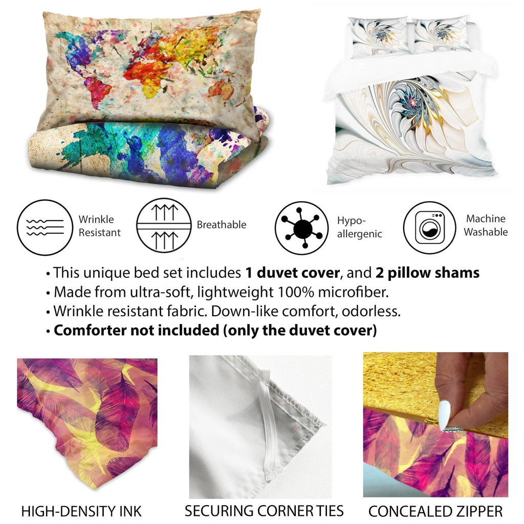 Pink Floral Bedding Set With 1 Sham M31396
