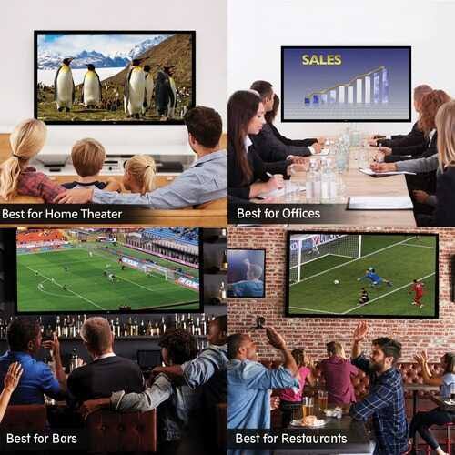 110x22 Fixed Wall-Mount Projector Screen V523044