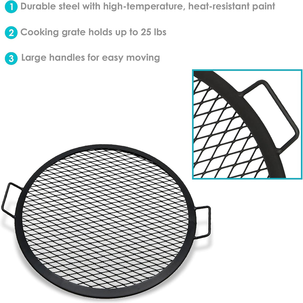 22-Inch Round Steel Fire Pit Cooking Grate V958323