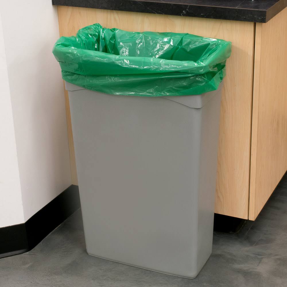 55 Gallon 1.25 Mil 38 inch x 58 inch Low Density Trash Can Liner - 100/Case Y157