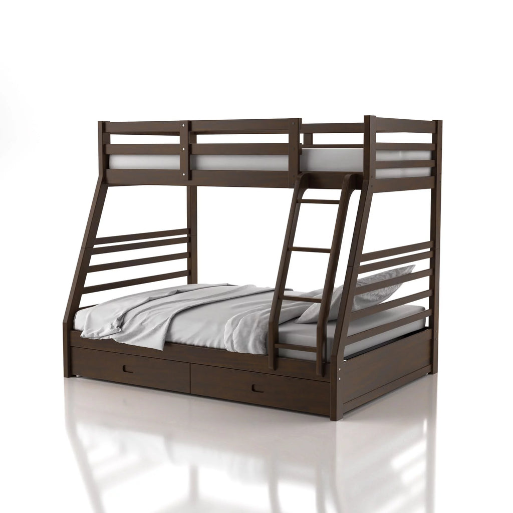 Twin over Full Solid Wood Bunk Bed Set Y196775