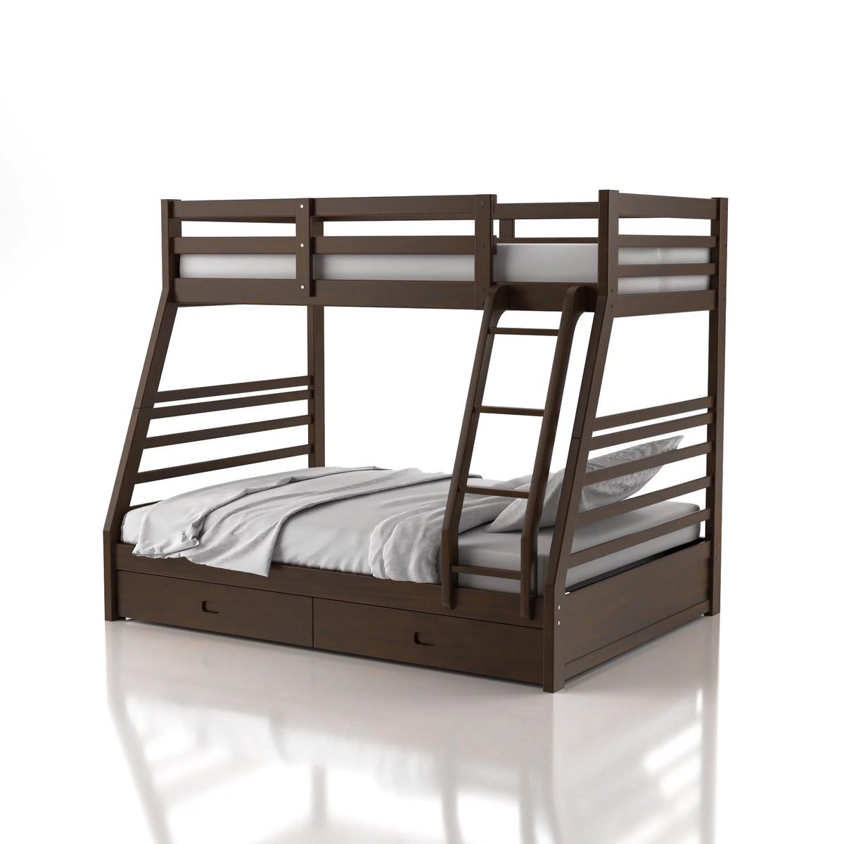 Twin over Full Solid Wood Bunk Bed Set Y196775