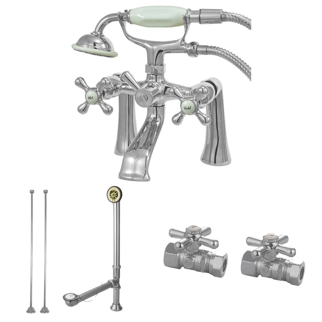 Vintage Satin Nickel Clawfoot Tub Faucet Package R9388