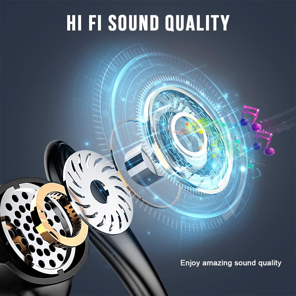 Wireless Bluetooth 5.1 Sport Earbuds with Earhooks, IP7 Waterproof, Pack of 2 V378