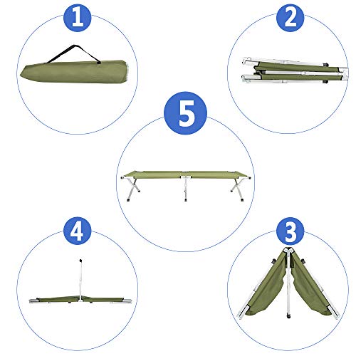 Portable Folding Camping Cot with Carrying Bag U605401