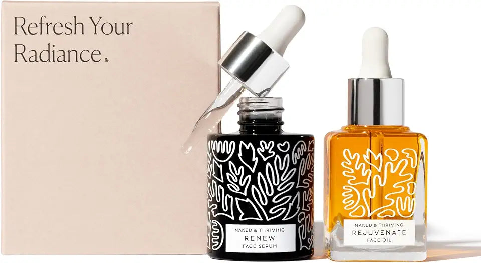 Night Serum and Face Oil Set of 2 with Hyaluronic Acid and Argan Oil P446935