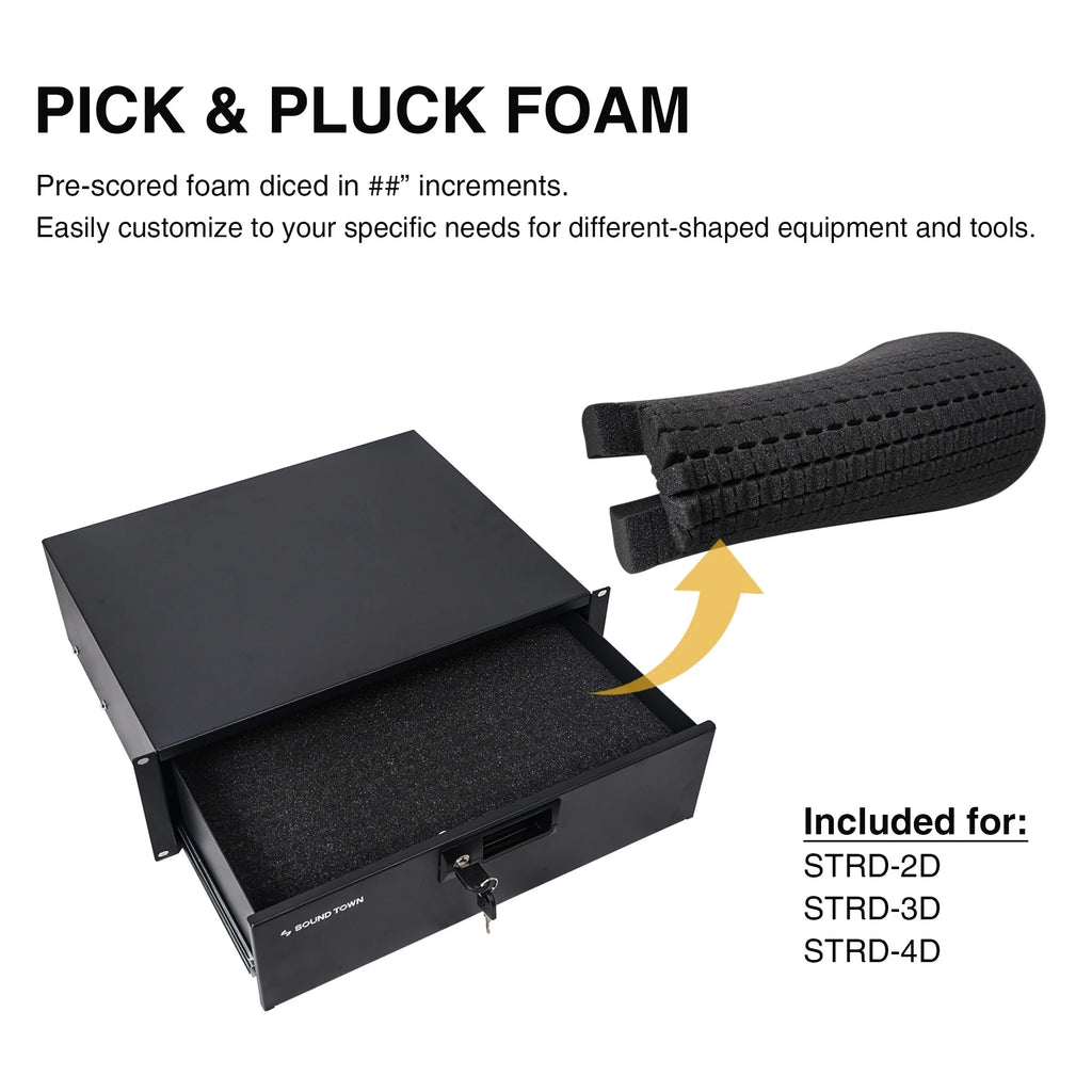 12U PA DJ Pro Audio Rack Road ATA Case with 11U Slant Mixer Top, Locking Drawer, Side Table, 20’’ Rackable Depth and Casters I646866
