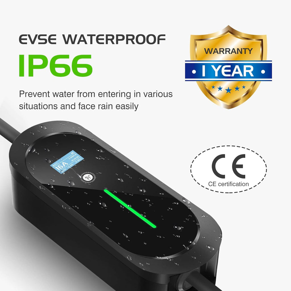Portable EV Charger with NEMA 6-20 Plug and NEMA 5-15 Adapter S126012