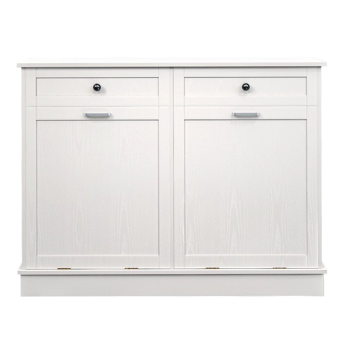 White Free Standing Tilt Out Trash Cabinet with Drawer R919
