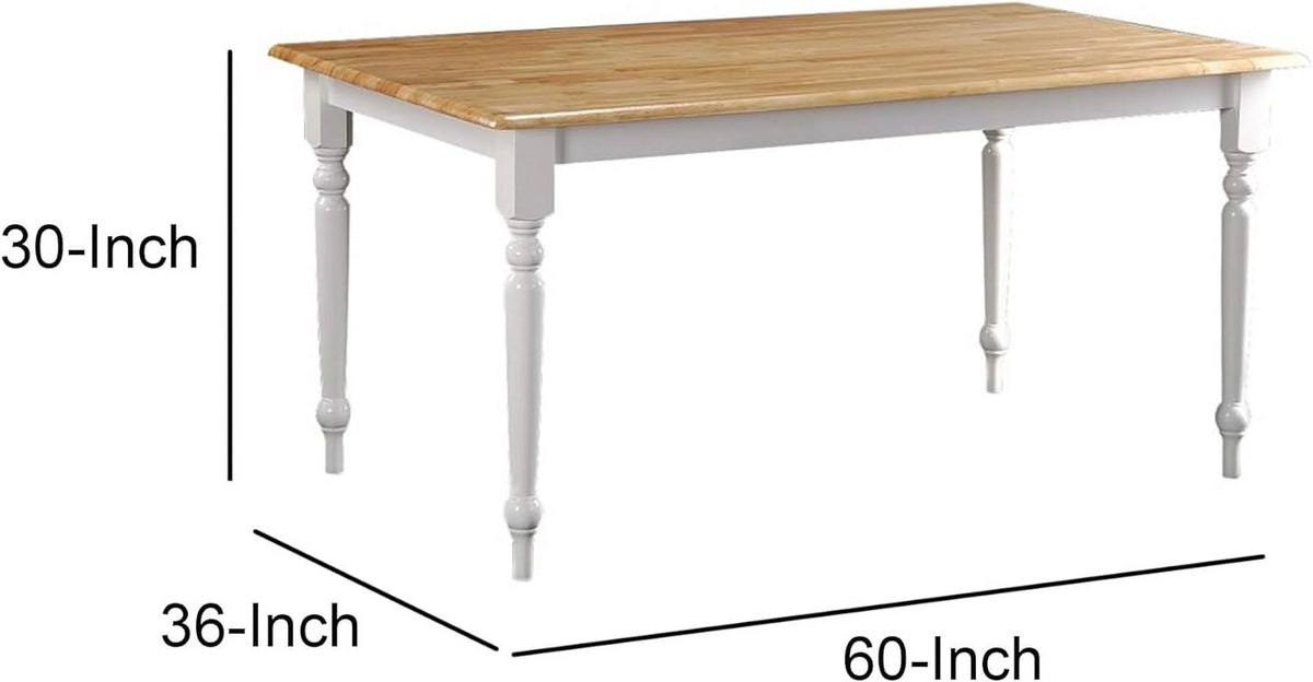 Brown and White Wooden Dining Table R291631