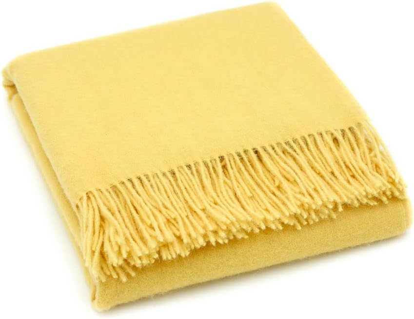 Antique Gold Alpaca Wool Throw Blanket Q79387