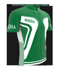 Nigeria Full Zipper Bike Short Sleeve Cycling Jersey for Men - Size XS J287