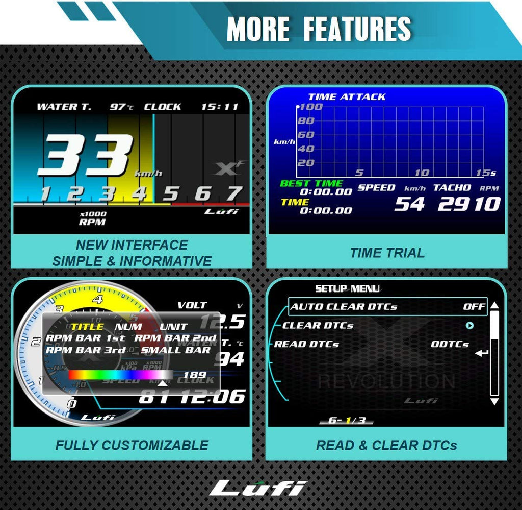 OBD2 Gauge Display Head Up Display K8855