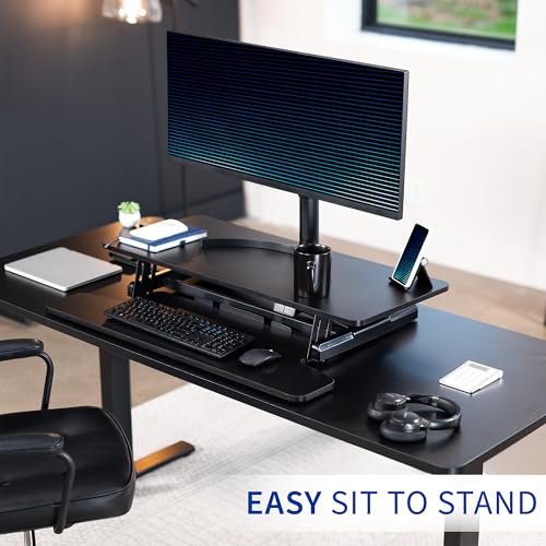 42 inch Black Height Adjustable Desk Converter W222058